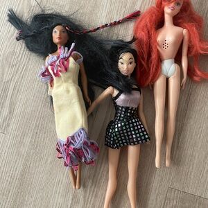 Three Fashion Dolls Lot - Black, Red-Orange & Blonde Hair